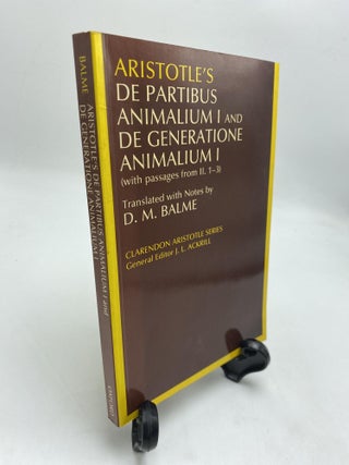 Item #10530 Aristotle's De Partibus Animalium I and De Generatione Animalium I (With Passages...