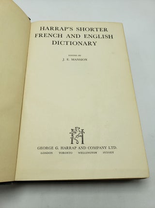 Harrap's Shorter French And English Dictionary: Part One French-English