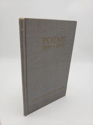 Item #11251 Poems 1936-1937. New York Poetry Group