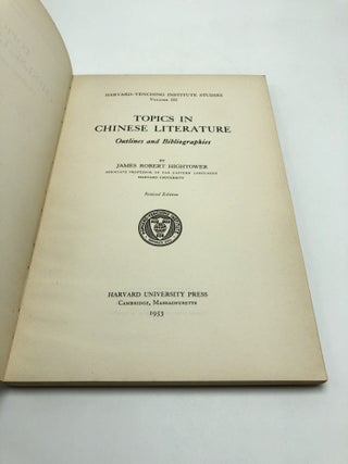 Topics In Chinese Literature
