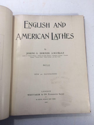 English And American Lathes