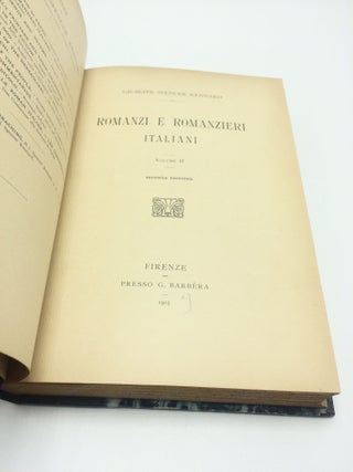 Romanzi e Romanzieri Italiani, Volumes 1 and 2