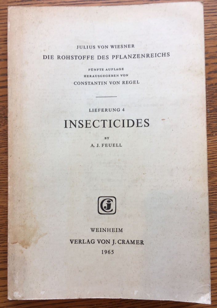 Item #5763 Insecticides. A. J. Feuell.