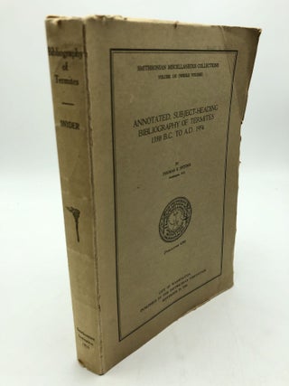 Item #6495 Annotated, Subject-Heading Bibliography of Termites 1350 BC to AD 1954 (Smithsonian...
