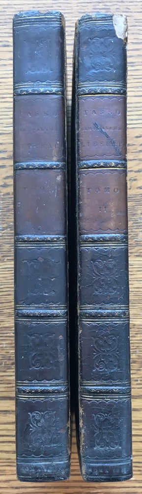 Item #6698 La Gerusalemme Liberata, Tomo Primo and Secondo (two volume set). Torquato Tasso.
