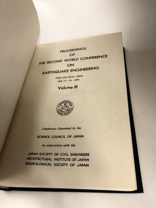 Proceedings of the Second World Conference on Earthquake Engineering: Tokyo and Kyoto, Japan, July 11-18, 1960 (3 Volume Set)