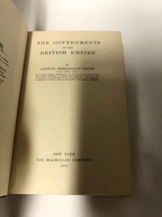 The Governments of the British Empire