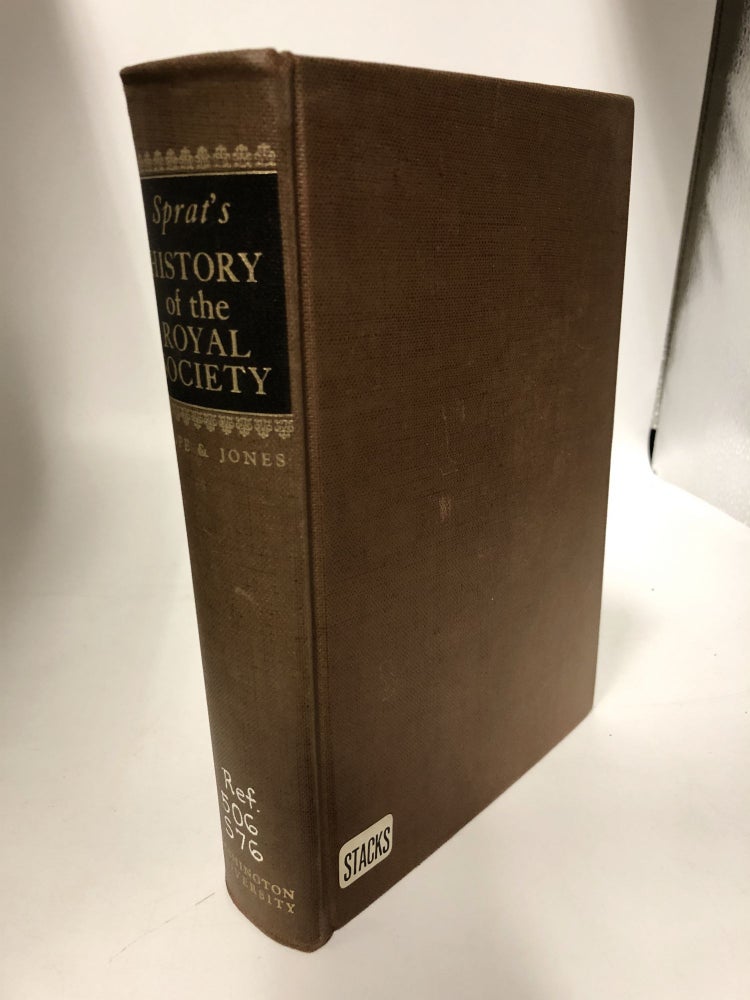 Item #7216 History of the Royal Society (Washington University Studies). Thomas Sprat.