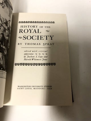 History of the Royal Society (Washington University Studies)