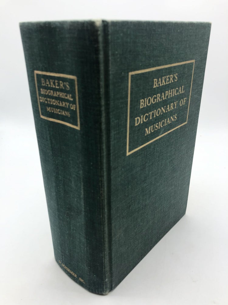 Item #7993 Bakers Biographical Dictionary of Musicians. Nicolas Slonimsky.
