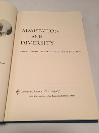 Adaptation and Diversity: Natural History and the Mathematics of Evolution