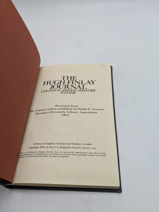 The Hugh Finlay Journal, Colonial Postal History 1773-1774