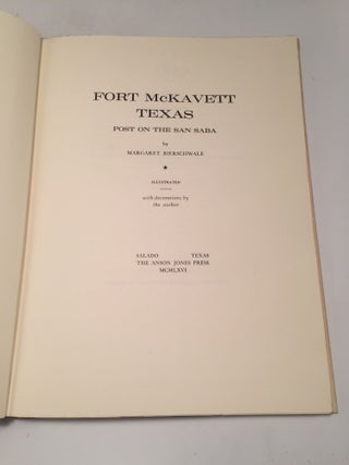 Fort McKavett Texas: Post on the San Saba