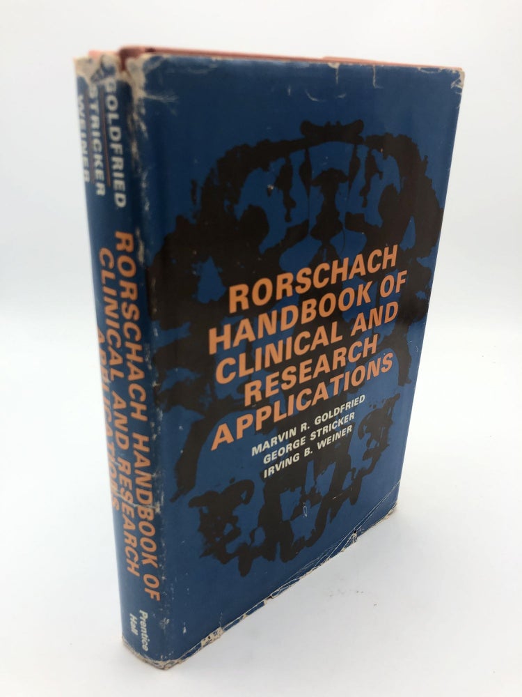 Item #8815 Rorscharch Handbook Clinical and Research Applications. George Stricker Marvin R. Goldfried, Irving B. Weiner.