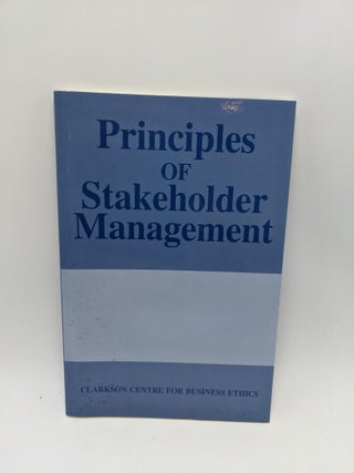 Item #8841 Principles of Stakeholder Management: The Clarkson Principles