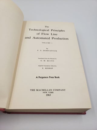 The Technological Principles of Flow Line and Automated Production (Volume 1)