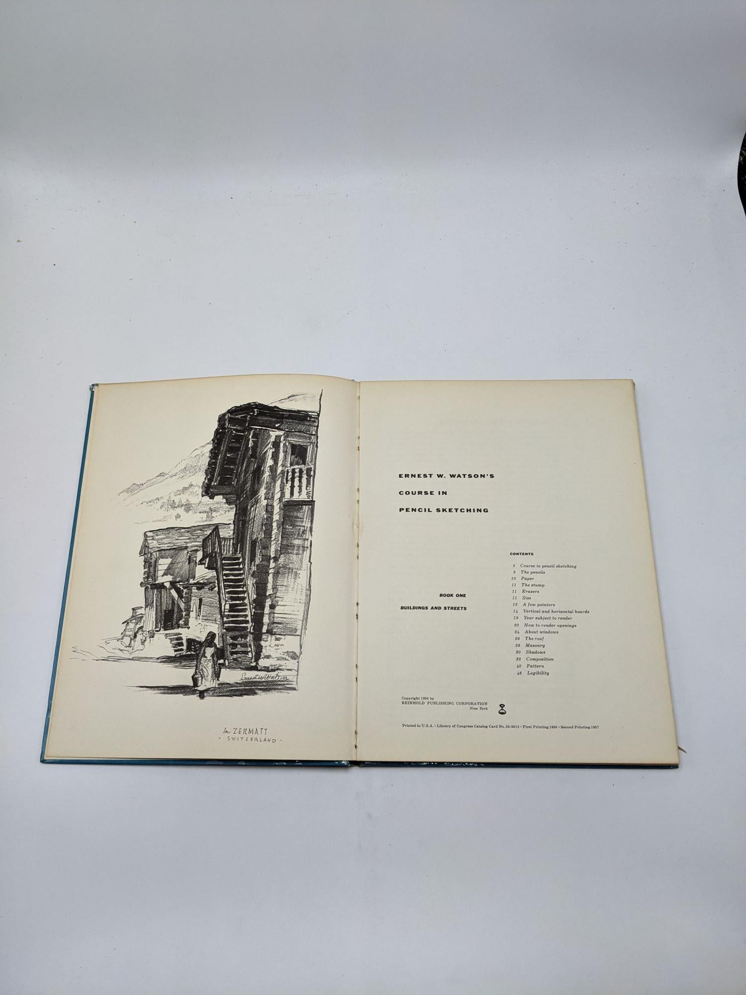 Course in Pencil Sketching, Book 1: Buildings And Streets by Ernest W.  Watson on Shadyside Books