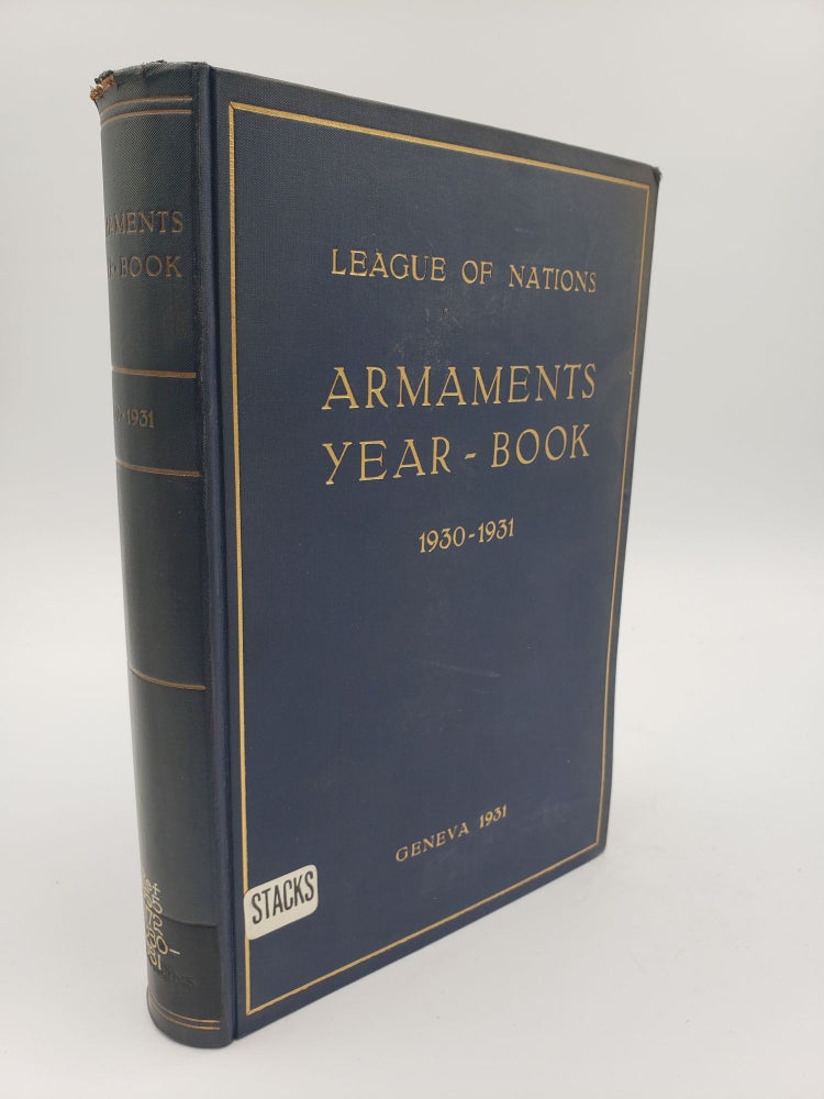 Item #8901 Armaments Year-Book 1930-1931. League of Nations.