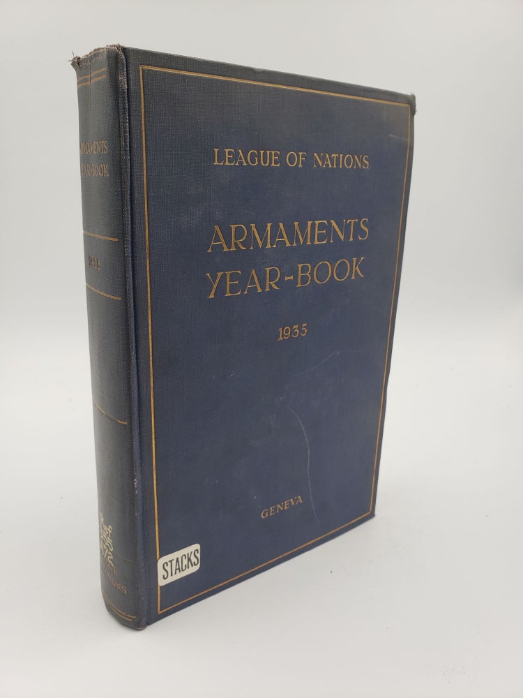 Item #8904 Armaments Year-Book 1935. League of Nations.