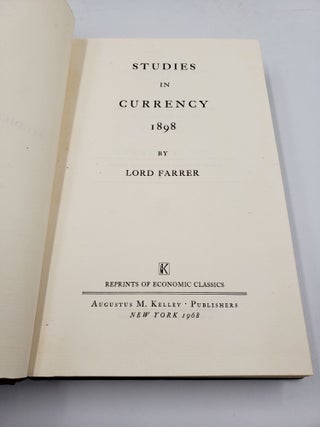 Studies in Currency 1898