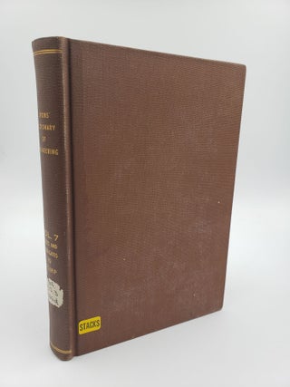Item #9143 Spons' Dictionary of Engineering: Locks and Lock-Gates to Pump (Volume 7). Authors