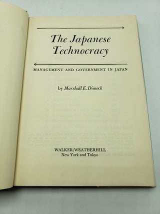 Japanese Technocracy: Management and Government in Japan