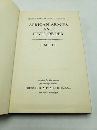 African Armies and Civil Order
