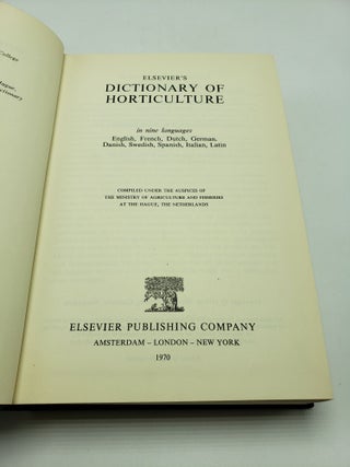 Elsevier's Dictionary Of Horticulture