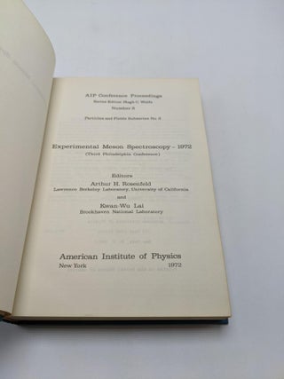 Experimental Meson Spectroscopy-1972 (AIP Conference Proceedings, No. 8)