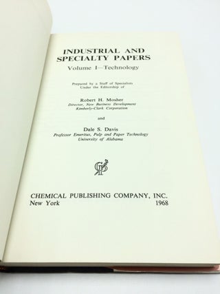 Industrial and Specialty Papers Volume I: Technology