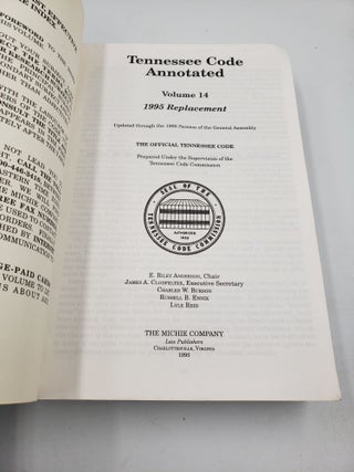 Tennessee Code Annotated: General Index A to D (Volume 14)