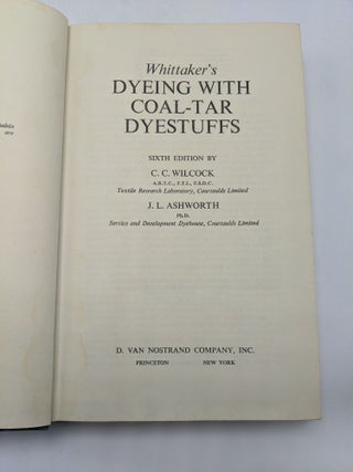 Whittaker's Dyeing with Coal-Tar Dyestuffs