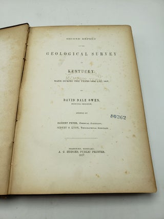 Second Report of the Geological Survey in Kentucky, Made During the Years 1856 and 1857